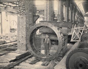 (HYDRO POWER, NIAGARA FALLS) An album with 50 dramatic photographs documenting the construction of a power house and associated infrast